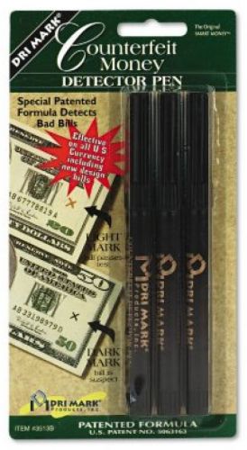 Dri mark counterfeit bill detector pen - 3 pk.dri mark for sale