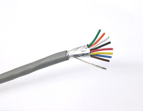 25&#039; quabbin 7545, 8 conductor 22 gauge shielded cable 25 foot length ~ 8c 22awg for sale