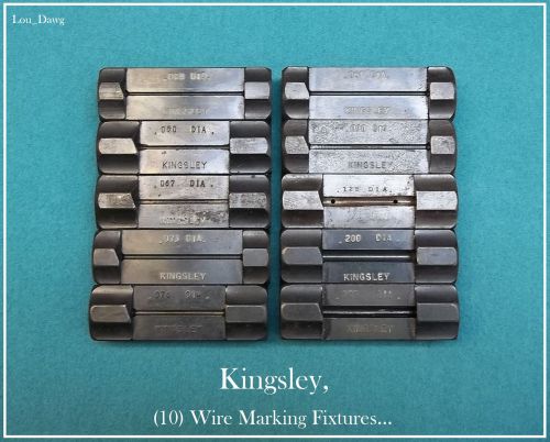 Kingsley Machine  ( 10 Wire Marking Fixtures ) Hot Foil Stamping Machine