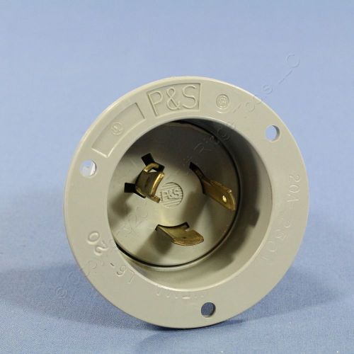 P&amp;S Gray NEMA L6-20P Locking Flanged Inlet Turn Twist Plug 20A 250V Bulk L620-FI