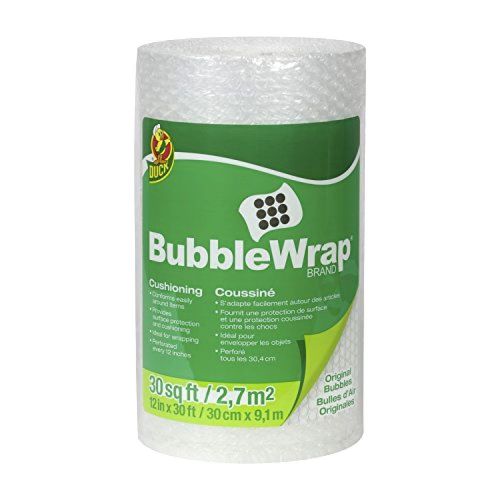 Duck Brand Bubble Wrap Original Cushioning, 12 Inches Wide x 30 Feet Long, Singl