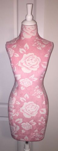 Floor Model Pink &amp; White Rose Garden Floral Print Full Body Mannequin Size 6