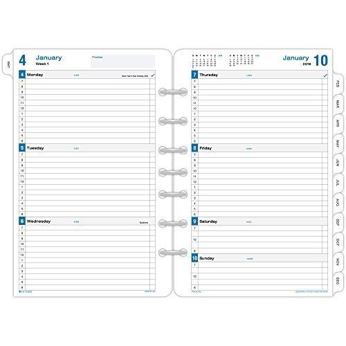 Day-Timer Weekly Refill 2016, 12 Months, Loose-Leaf, Desk Size, 5.5 x 8.5