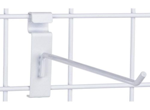 6&#034; Gridwall Metal Hook Peg Hanger Display Lot of 20 White FREE PRIORITY SHIPPING