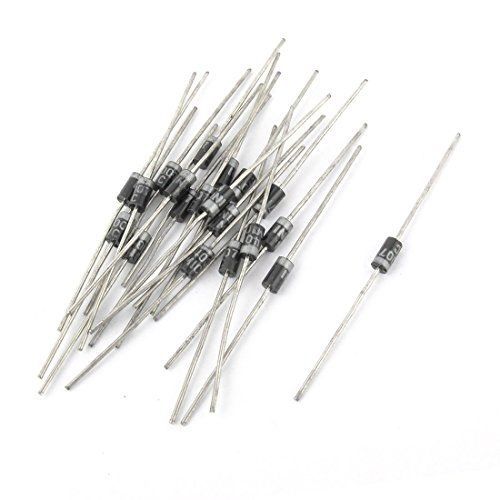 uxcell 20pcs 1N4007 1A 1000V Through Hole Axial Rectifier Blocking Diode
