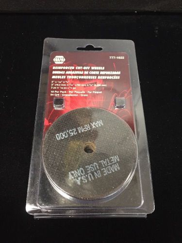 NAPA 3&#034; x 1/32&#034;x 3/8&#034; Reinforced Cut Off Wheels 10pk. 777-1622 *NEW*Made in USA*