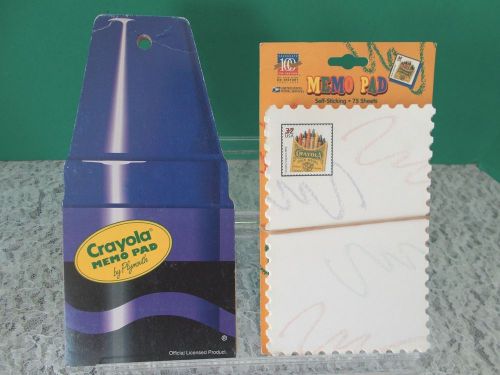 Set of 2, Crayola Memo Pad &amp; U.S. Postal Service Memo Pad Commemorating Crayola