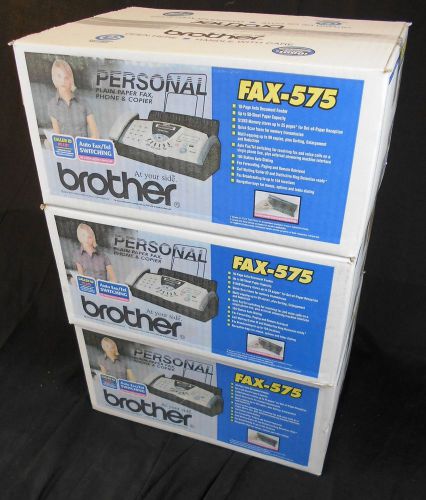 Lot of 3 Brother 575 Plain Paper Fax Machines NIB