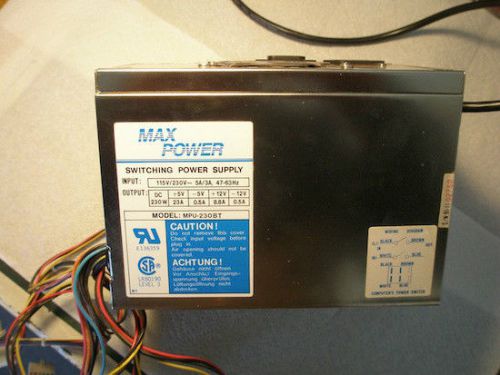 MAX POWER SWITCHING FAN POWER SUPPLY  230 WATTS  USED