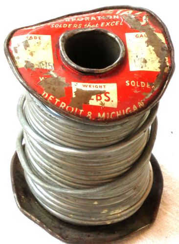 Vintage - hewitt metals - wire solder - 2.5+ lbs - 50/50 - detroit - michigan for sale