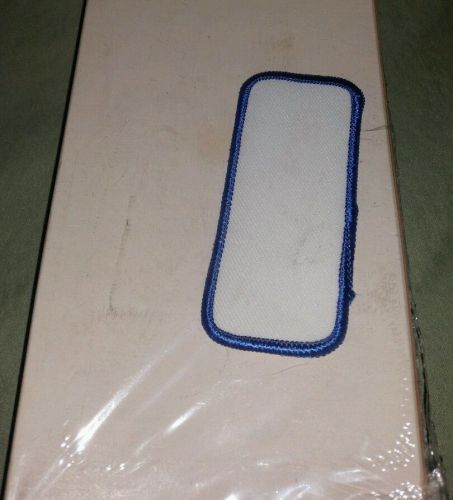 150  blank patches, blue 3.25 x 1.5  rectangular iron embroidery heat press new for sale