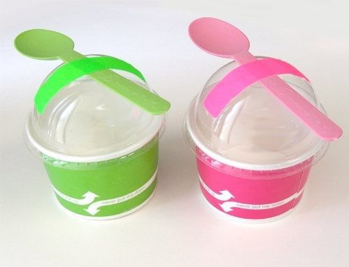 Momoka&#039;s apron 48 ct. ice cream paper cup set (8 oz) - pink &amp; green for sale