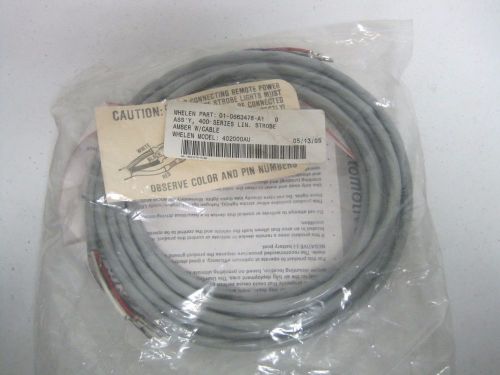 Whelen 01-0663478-a1 400 series strobe cable amber 400 series 402000au *open bag for sale