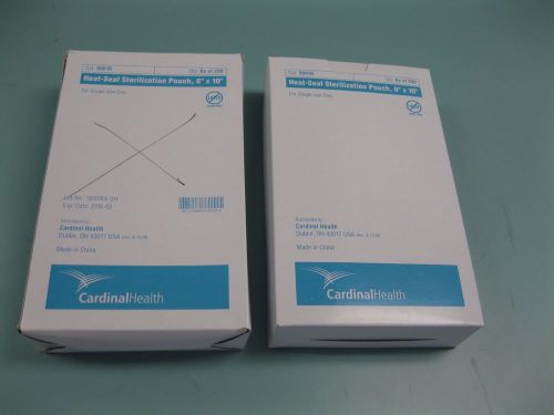 Lot (400) cardinal health 90610 heat-seal sterilization pouch 6x10&#034; new g8 (2056 for sale