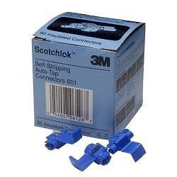3m scotchlok double run or tap, flame retardant, blue, 18-16 awg (pack of 100) for sale