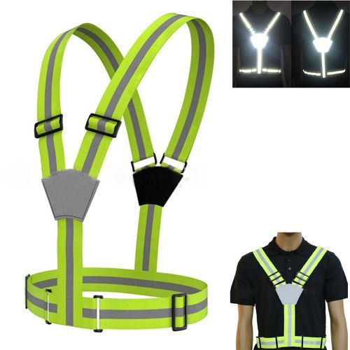 Adjustable safety security high visibility reflective vest gear stripes jacket for sale