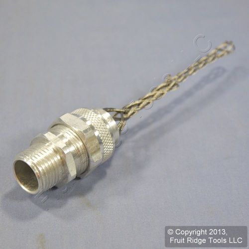 Woodhead Industrial Male Strain Relief Cable Cord Grip .5&#034; NPT .250&#034;-.375&#034; 36251