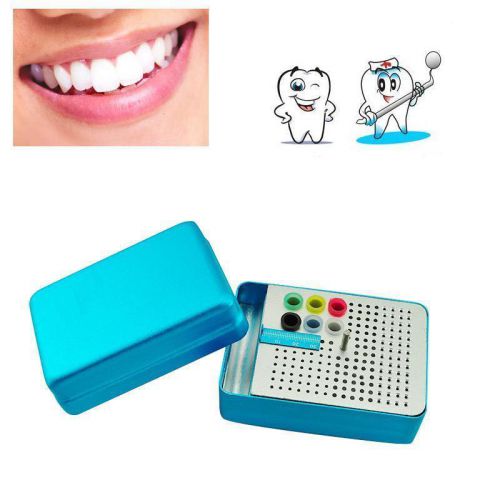 1Pcs Blue 180 Holes Dental Bur Holder Autoclave Disinfection Box For Clinic