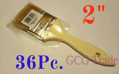 36 of 2 Inch Chip Brushes Brush 100% Pure Bristle Adhesives Paint Touchups