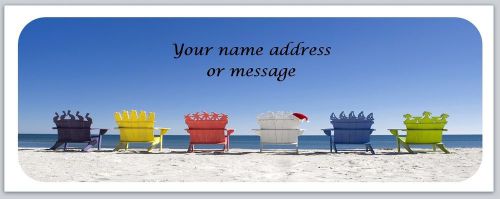 30 Personalized Return Address Labels Christmas Beach Buy 3 get 1 free (bo870)