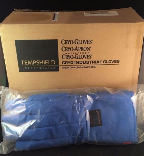 Box of 6 Pairs Tempshield Waterproof Blue Mid-Arm Cryo Gloves Model MALWP L/10