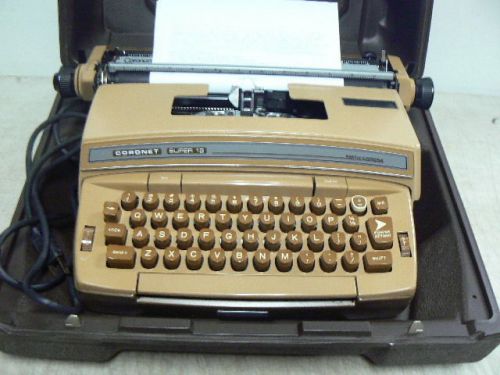 Vintage Brown Smith-Corona Coronet Super 12 Coronamatic Electric Typewriter NICE