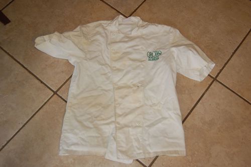 Vintage Authentic Bermuda Grotto Bay Beach Hotel Chef&#039;s apron/shirt/jacket sz 48