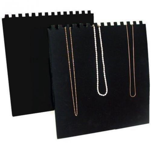 2 Black Flocked Chain &amp; Necklace Displays