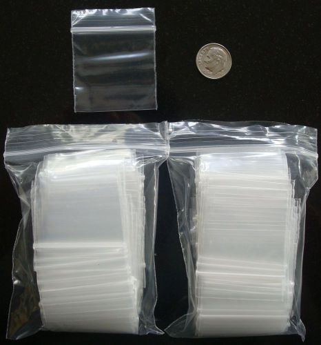 200 Zip lock 2 mil bags 1.5 in x 1.5 in zip loc style reclosable bags zip seal