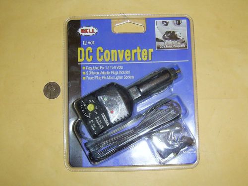 Bell 12volt dc converter for 1.5vdc to 9vdc with 5 adapter plugs included for sale