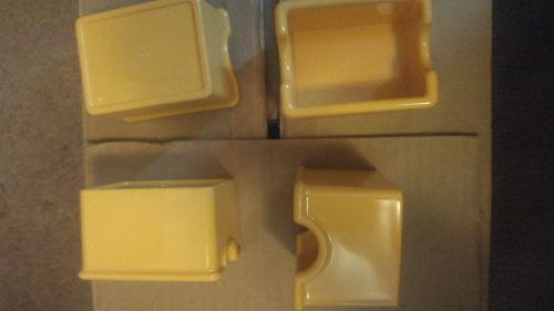 Set of 4 Carlisle 4550 Styrene Sugar Caddy, 20 packs. Yellow