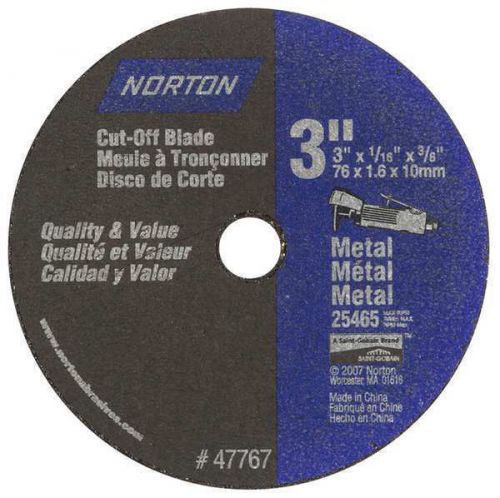 Norton 47767 3&#034; x 1/16&#034; reinforced cut off blade 5 count for sale