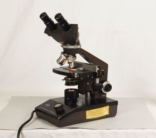 Swift srl microscope with y3 series base lighted 4x/10/40/100 objectives working for sale