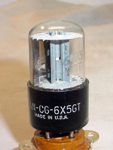 GE 6X5GT 6X5 Vacuum Tube - Gray Star Plates tested very good