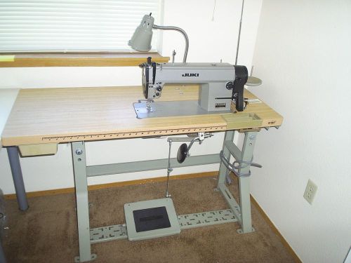 Juki dln 5410 industrial lockstitch machine w/work table for sale