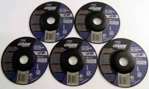 5 PC LOT NORTON 5&#034; x .045&#034; x 7/8&#034; METAL CUT-OFF CUTTING WHEELS DISCS GEMINI USA