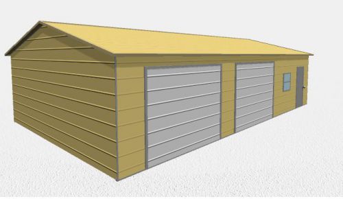 22 x 36 x 9 Metal Garage Delivered/Installed - Two Car garage &amp; storage space
