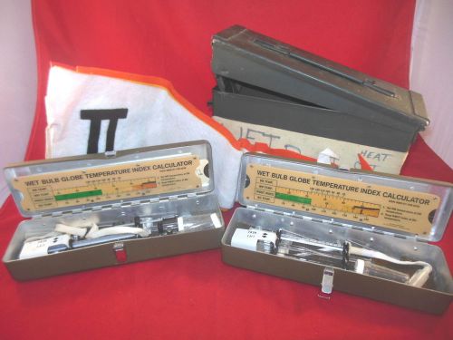 1s pair of military issue stortz u.s. wetbulb globe temperature test kits &amp; more for sale