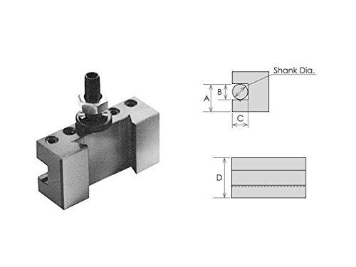HHIP 3900-5262 No. 2 Quick Change Boring Turning and Facing Tool Post Holder BxA