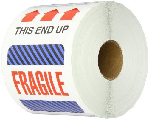 Tape Logic DL1550 Shipping and Handling Label, Legend &#034;THIS END UP - FRAGILE&#034;
