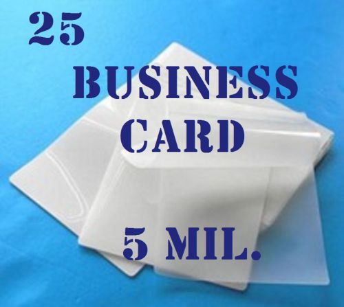 5 MIL Business Card Laminating Laminator Pouches Sheets,  2-1/4 x 3-3/4 25 PK