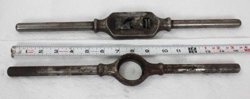 Vintage Solid Iron Tap And Die Handles 15 Inch Bay State #17,  Russel MFG #3
