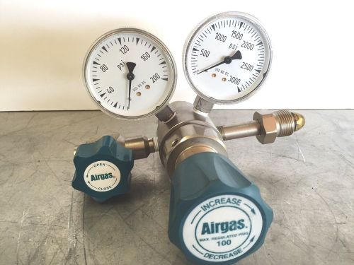 Airgas Gas Regulator Y12-N145D Analytical 2 Stage Nitrogen Argon Helium CGA-580