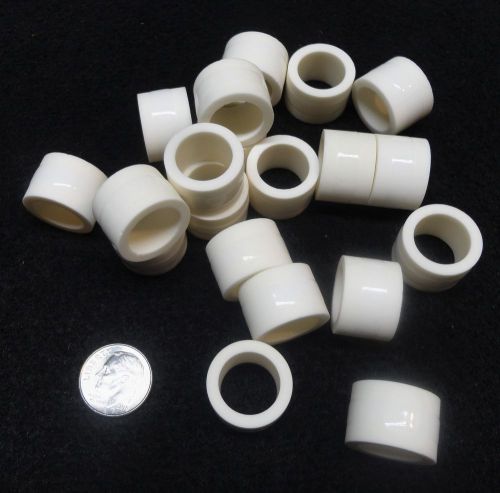 Lot of four 0.520” x 0.750” od glazed alumina ceramic insulator  no.: 283 for sale