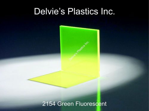 5 sheets 1/8&#034; 2154 fluorescent green cell cast acrylic sheet  12&#034; x 24&#034; for sale
