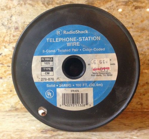 RadioShack~TELEPHONE STATION WIRE~100 ft~8-Cond~Twisted Pair~24AWG~278-0876*NEW*