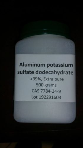 Aluminum potassium sulfate dodecahydrate, &lt;99%, Extra pure, 500 gm