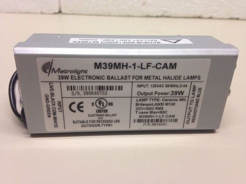 *Metrolight M39MH-1-LF-CAM Electronic MH Ballast (1) 39W For Metal Halide Lamps