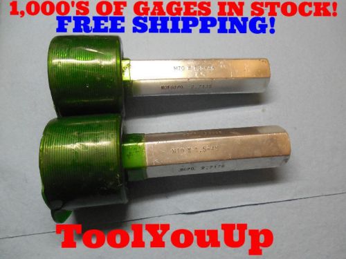 M70 x 1.5 4h metric set go no go thread plug gage p.d.&#039;s= 2.7175 &amp; 2.7136 tools for sale