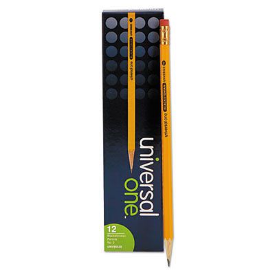 Blackstonian Pencil, HB #2, Medium Soft, Yellow, Dozen, Sold as 1 Dozen